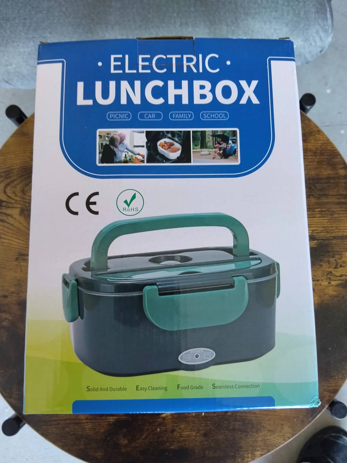 Podgrzewany Elektryczny Lunchbox Eocolz 1.5L Ciemnozielony
