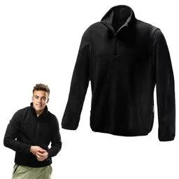 Męska bluza polarowa JEMIDI Half Zip Fleece, czarna, rozmiar L