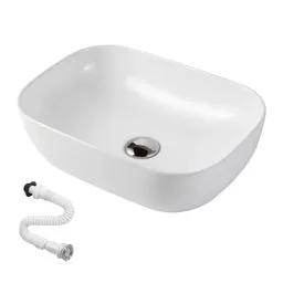 Umywalka nablatowa wisząca ceramiczna Magic Select 50x38 cm