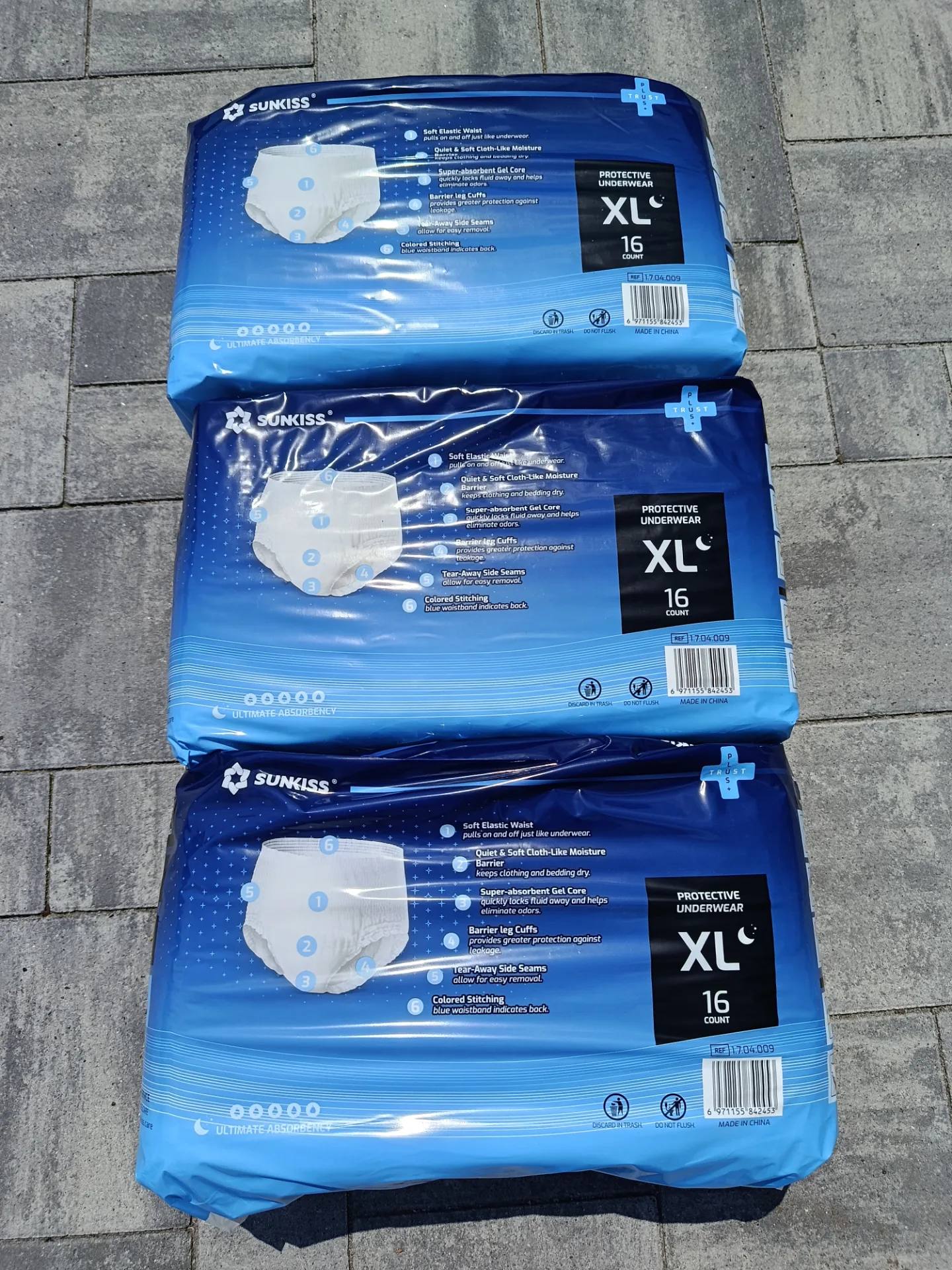 Majtki chłonne na noc SUNKISS TrustPlus XL 48 szt.