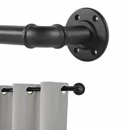 Czarny karnisz industrialny rura Zuofeng 122-218 cm rozsuwany