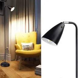 Czarna metalowa lampa stojąca podłogowa Depuley 160 cm retro