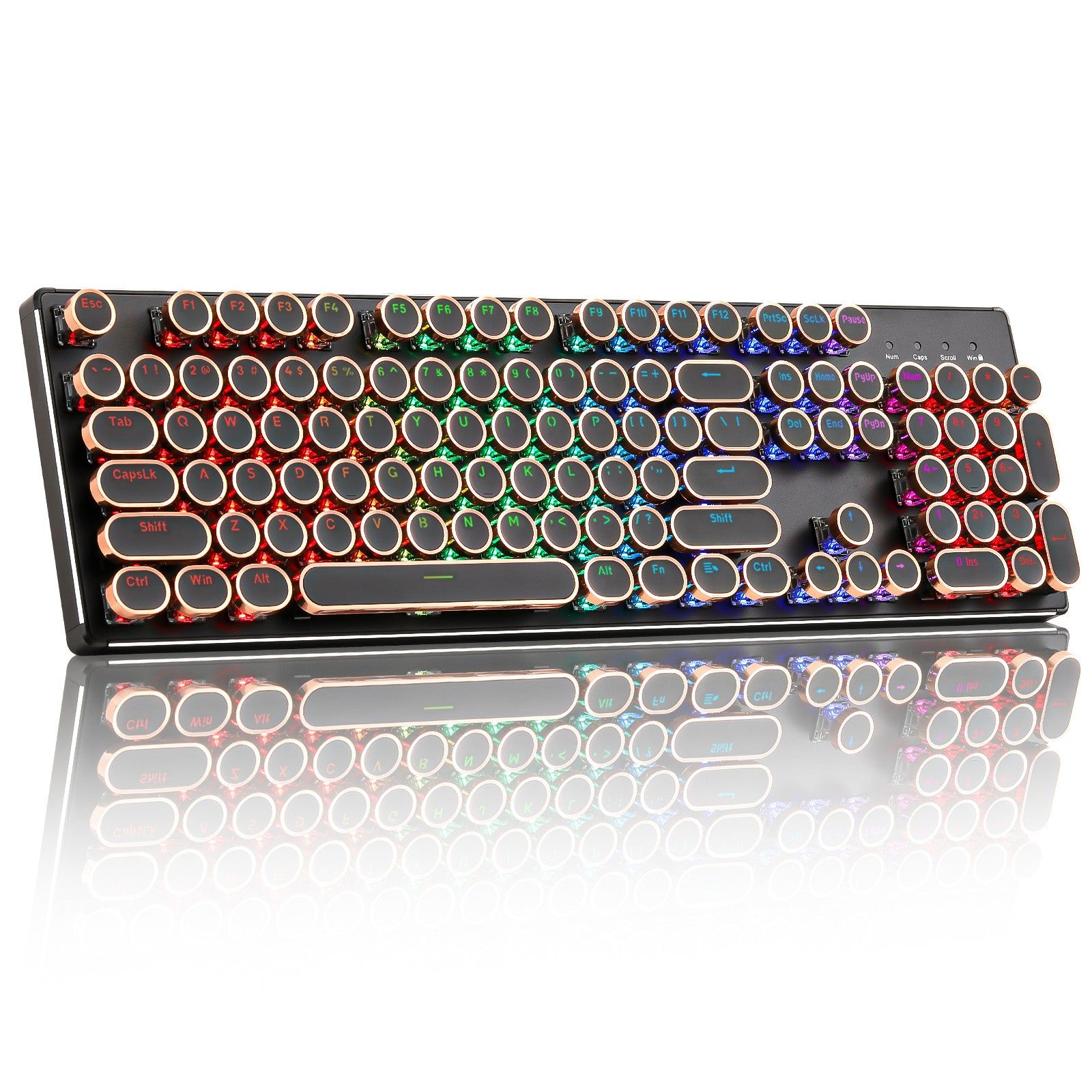 Klawiatura mechaniczna retro YUNZII QL108 czarna RGB