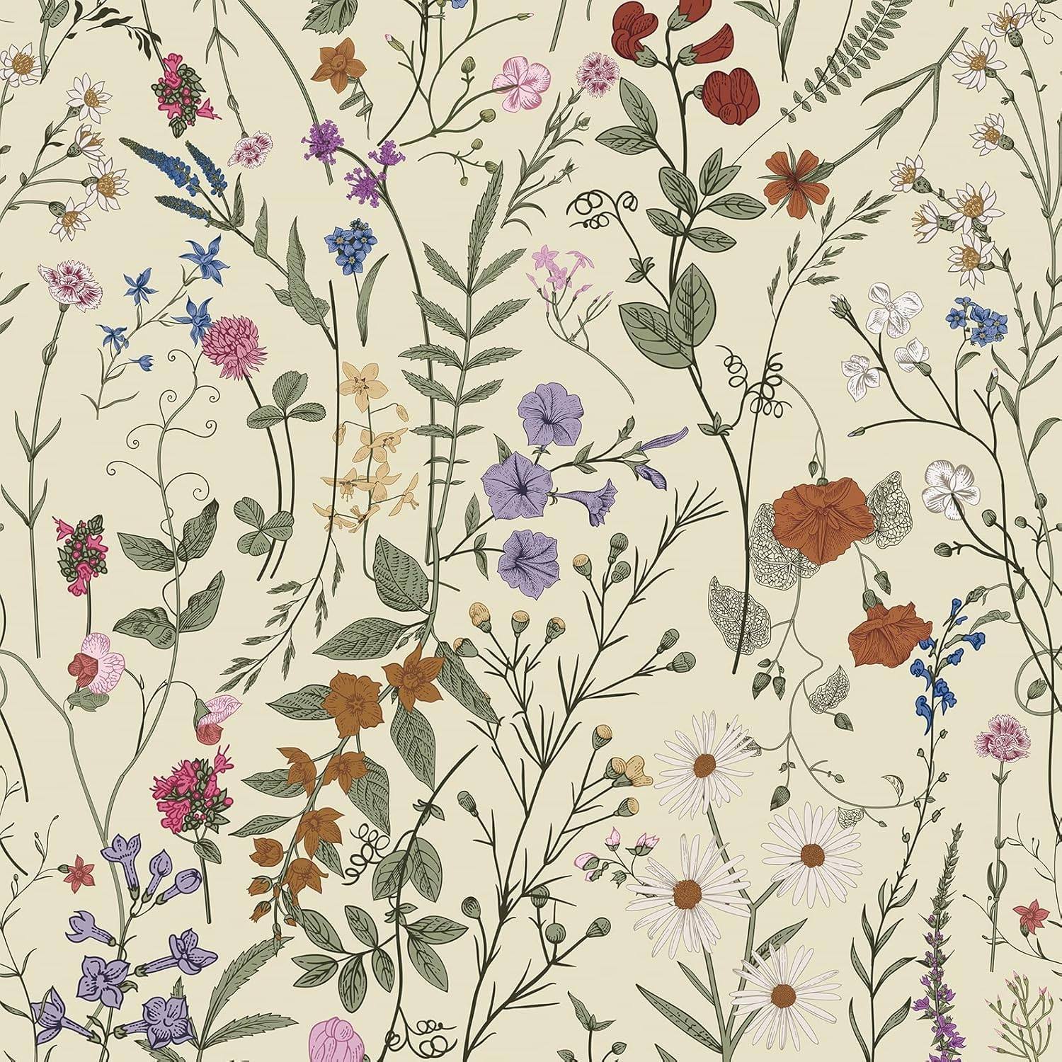 Samoprzylepna tapeta winylowa Murgall 44x1200 cm Wildwood Floral