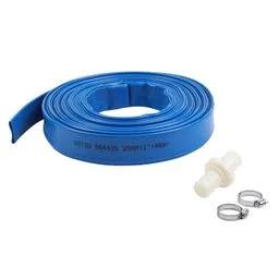 Niebieski wąż spustowy do pompy KATSU 20m 1" (25mm) z zaciskami