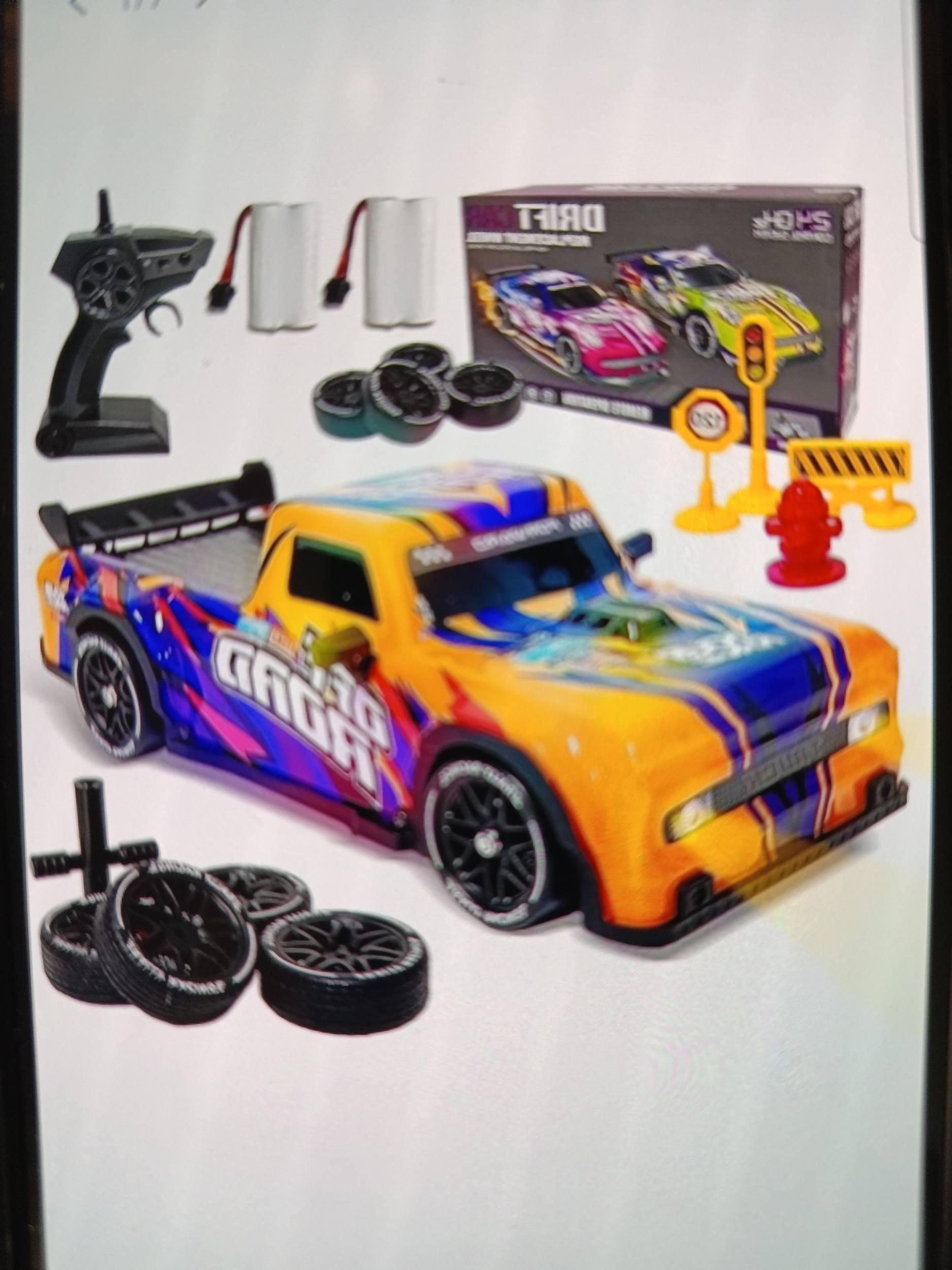 Zdalnie sterowany samochód RC Drift 4WD z akcesoriami