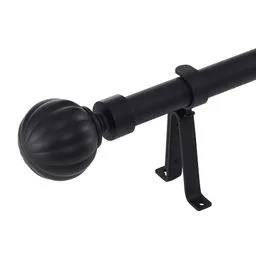 Rozsuwany karnisz metalowy NICETOWN 122-218 cm czarny mat