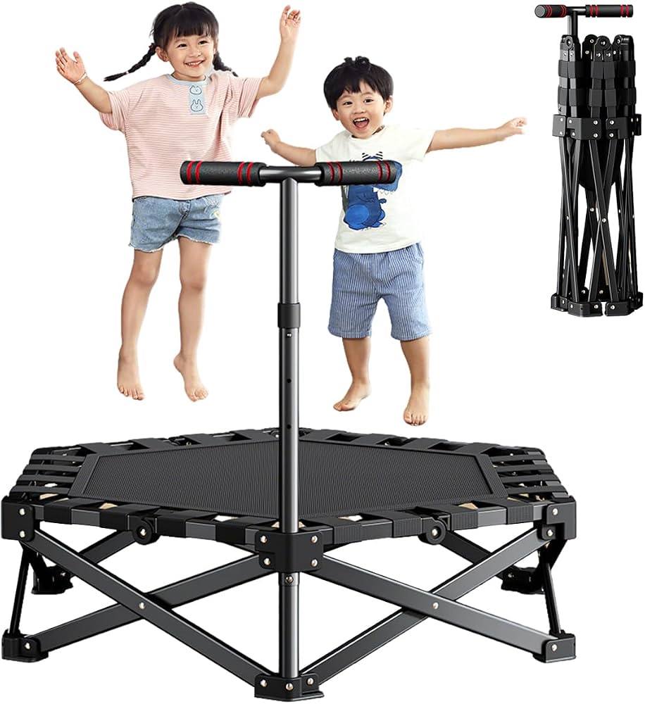 Trampolina fitness z uchwytem ZAKVOP BC-02 składana do domu 106cm
