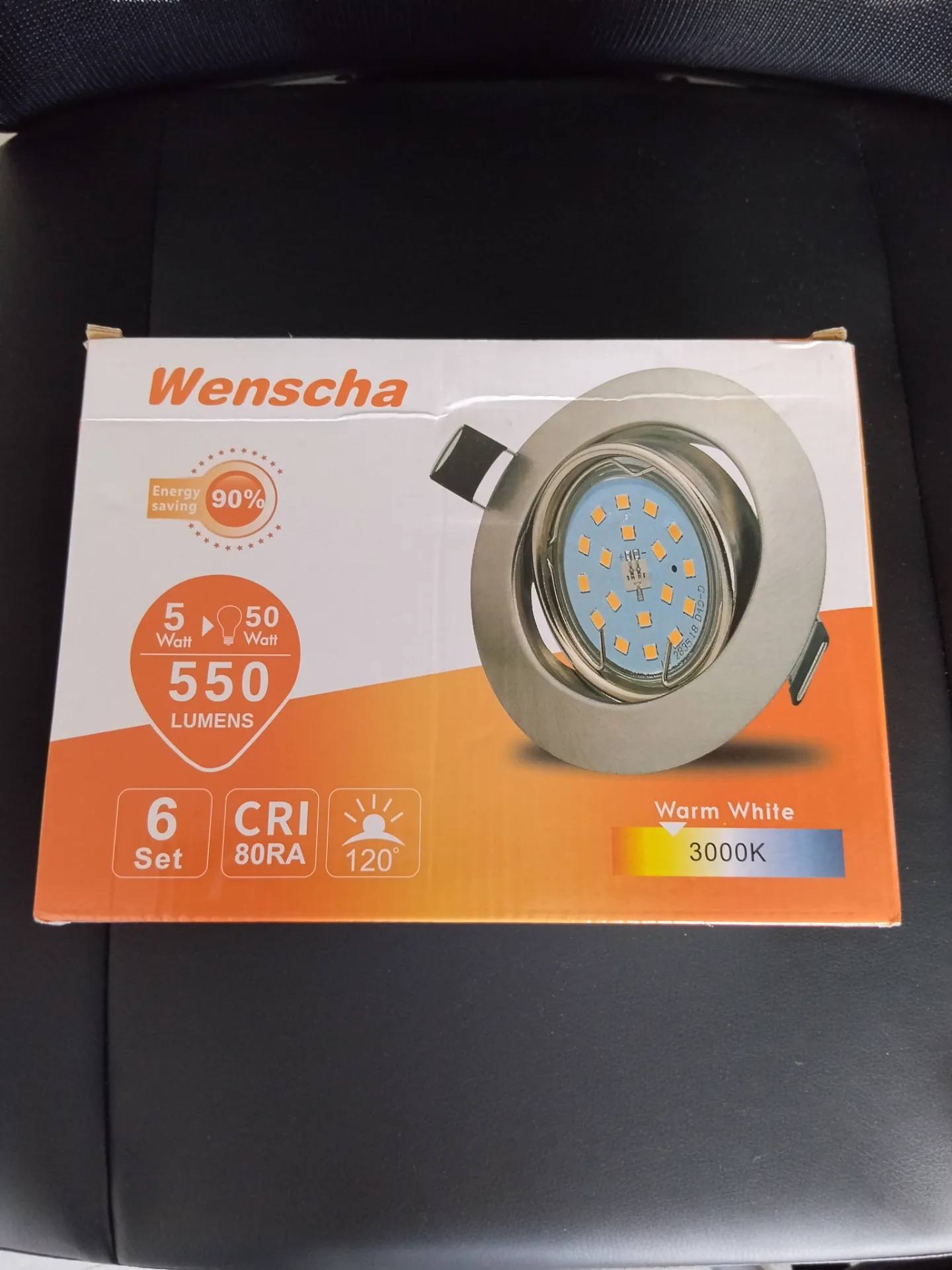 Zestaw 6 opraw sufitowych LED GU10 Wenscha 5W ciepła biel