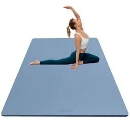 Mata do jogi i fitnessu XXL ZORVYX 200x100 cm, grubość 10 mm, szara