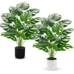 Sztuczna Monstera 71 cm BTSD-home - Zestaw 2 sztuki (Doniczki)